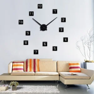 Black Creative 3D DIY Wall Clock