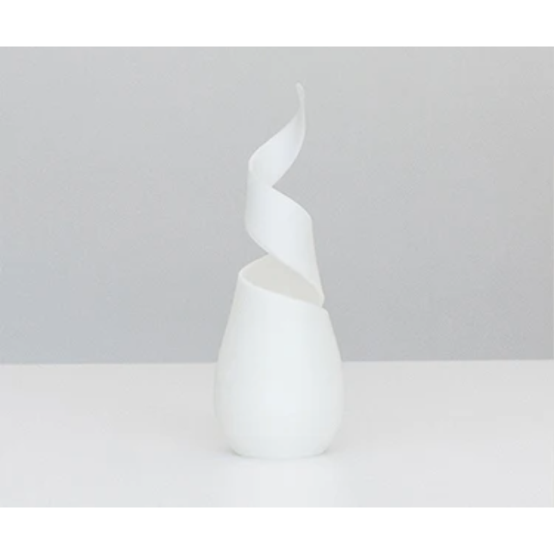 White Swirl Vase