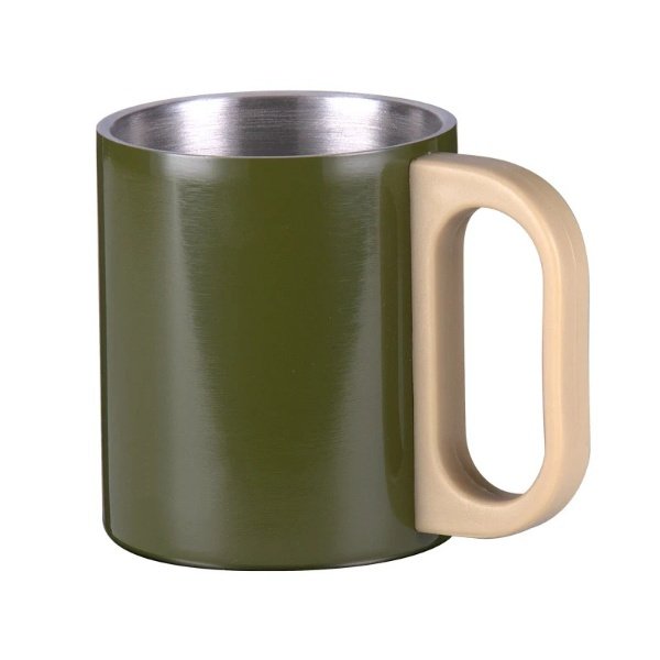 Armey Green Stainless Steel Double Wall Mug